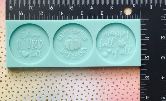 Pumpkin molds, Fall silicone molds for resin, DIY keychains , DIY tags - 2 inches