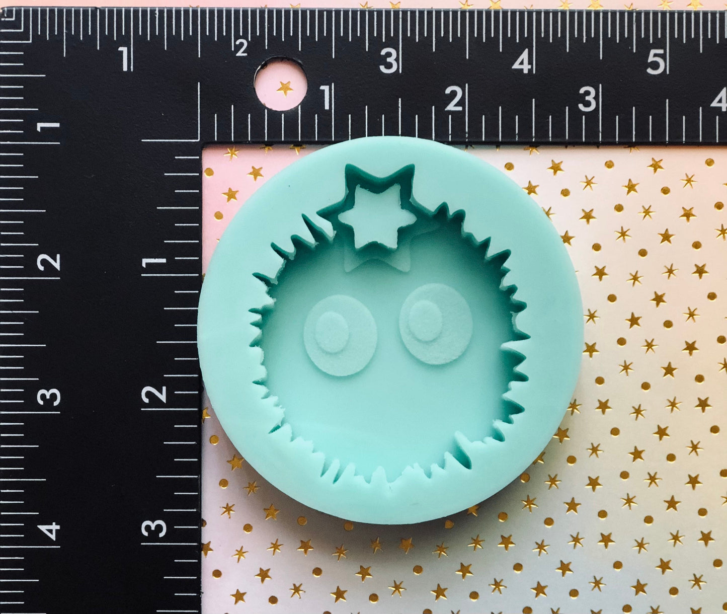 Silicone shaker mold for resin - fuzzy monster  shaker mold