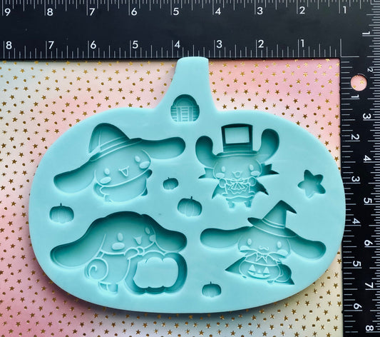 Halloween shaker molds palette for resin cute puppy Halloween costumes shaker molds