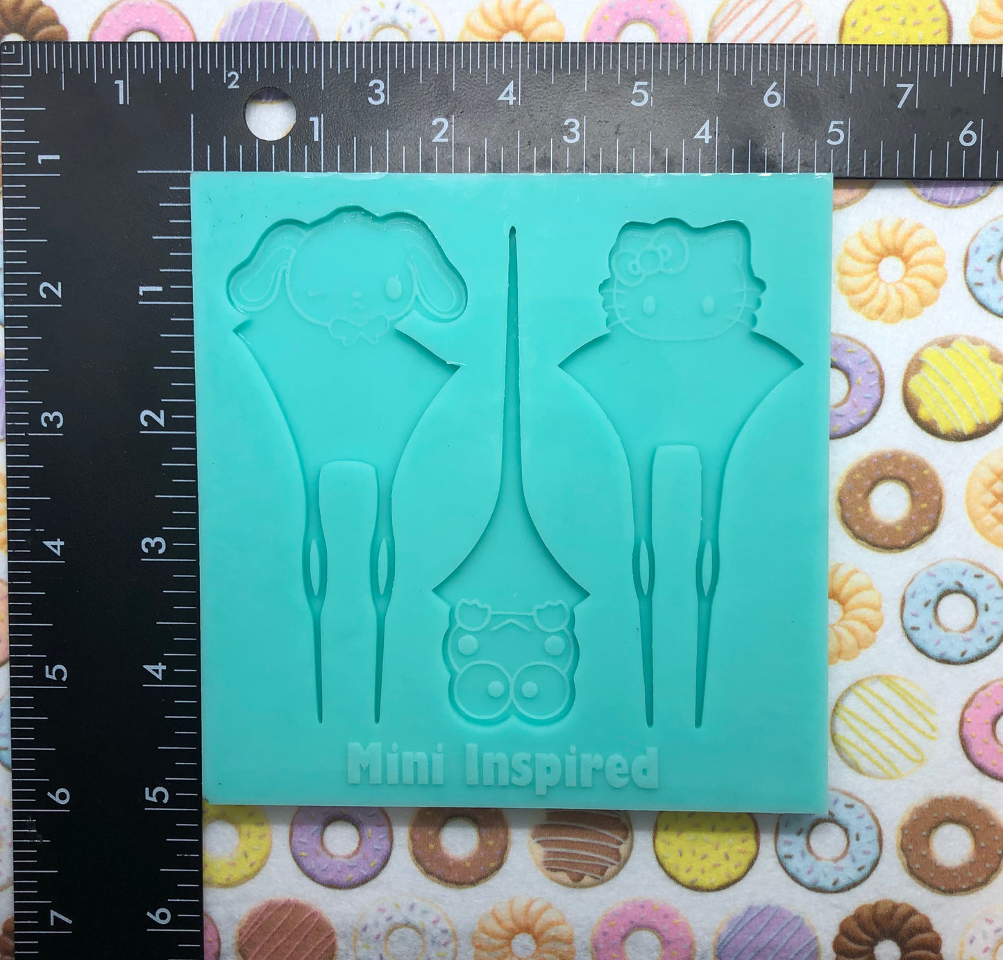 Cute character hair clips silicone mold for resin - bunny,frog,cat