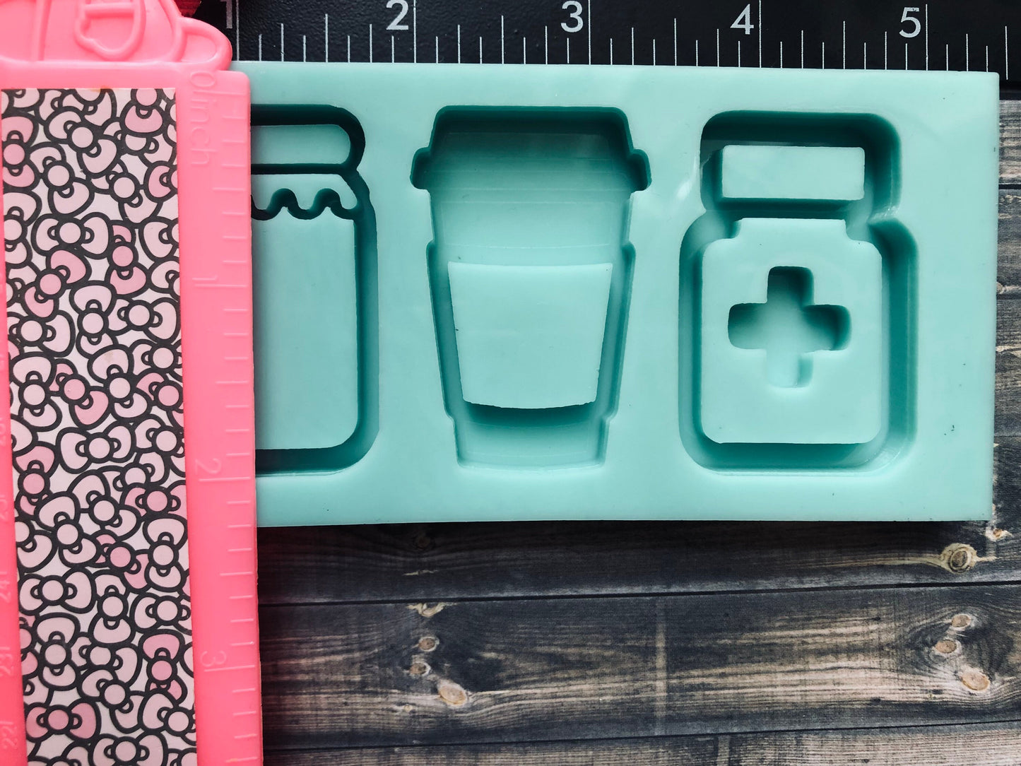 Jar, Coffee Cup, pill bottle shaker silicone mold for epoxy resin palette
