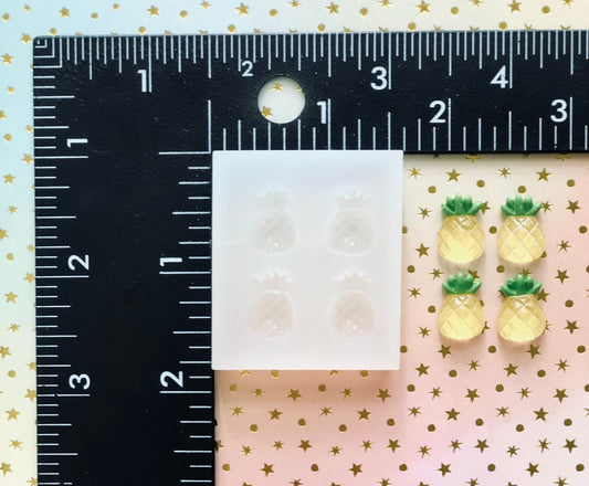 Pineapple silicone mold for epoxy resin /UV resin- Diy earrings , diy charms, cabochons, cabs, embellishments