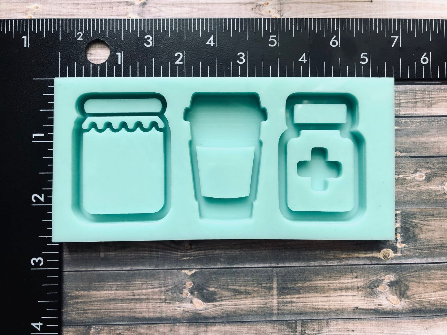 Jar, Coffee Cup, pill bottle shaker silicone mold for epoxy resin palette