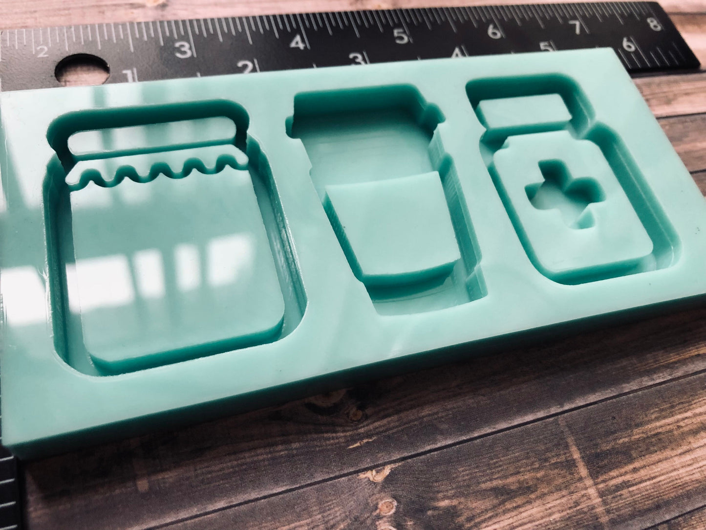 Jar, Coffee Cup, pill bottle shaker silicone mold for epoxy resin palette