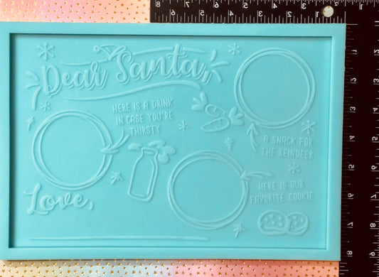 Christmas Santa plate silicone mold for epoxy reason- DIY decor