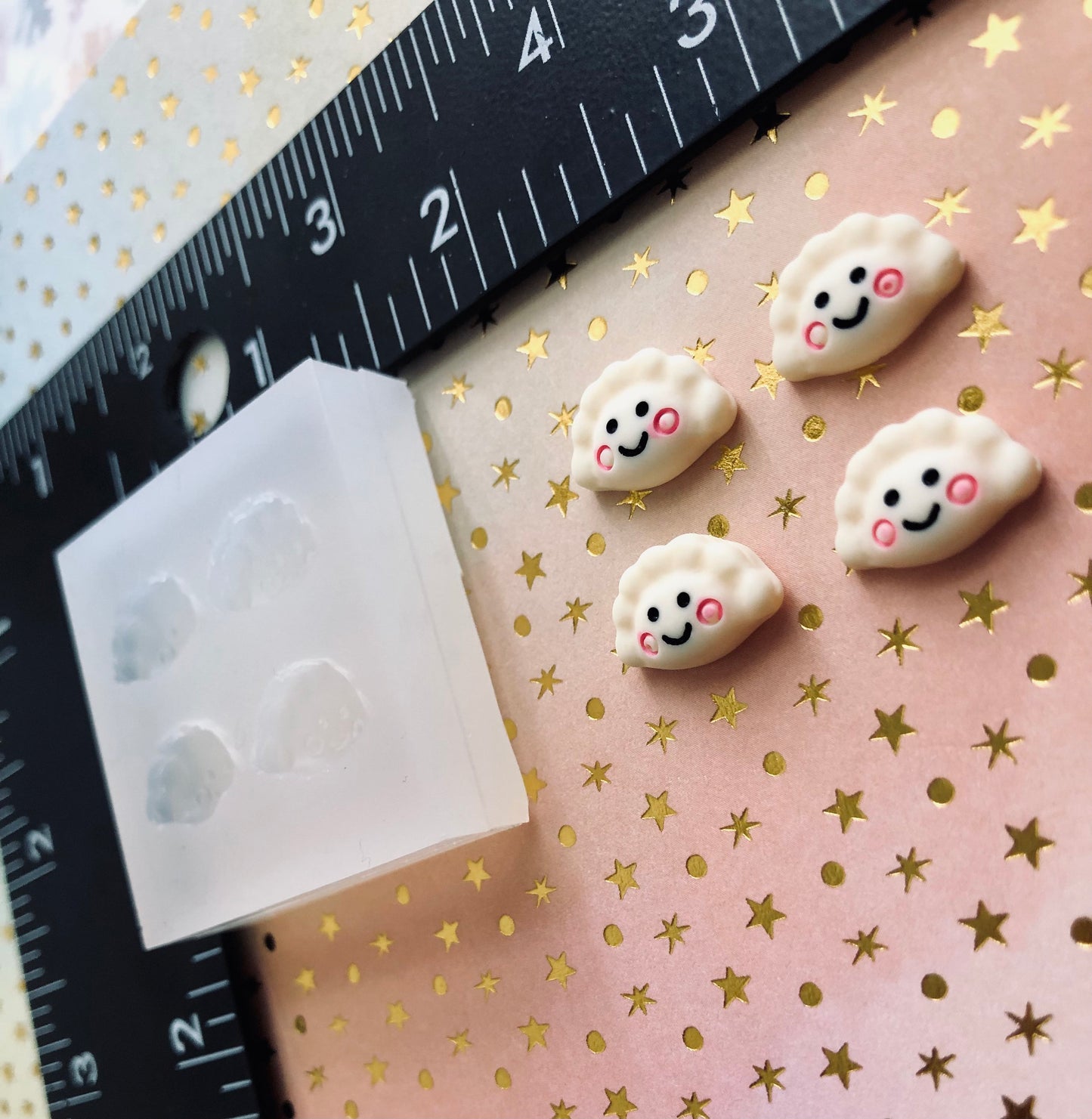 Mini Dumplings - shaker bits, small cabochon, DIY charms, diy earrings silicone mold for epoxy resin UV resin