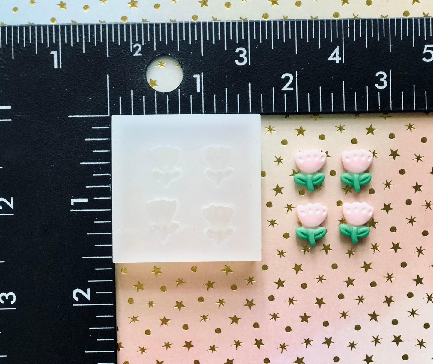 Mini flower silicone molds for epoxy/ UV resin - DIY earrings, diy charms, diy cabs , cabochons