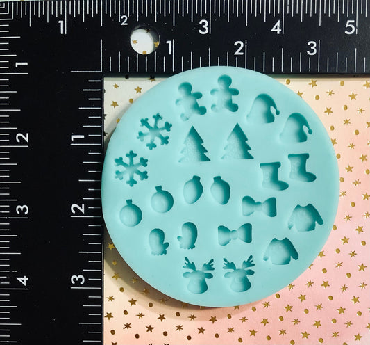 Christmas shaker bits Silicone mold for epoxy resin - DIY earrings, diy charms, diy embellishments