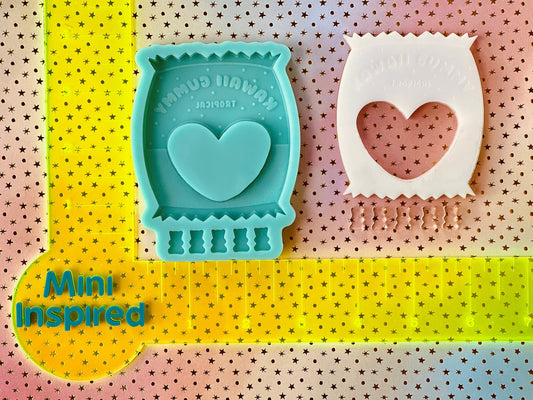 Big Kawaii Gummy silicone shaker mold for epoxy resin, DIY keychain, DIY magnet