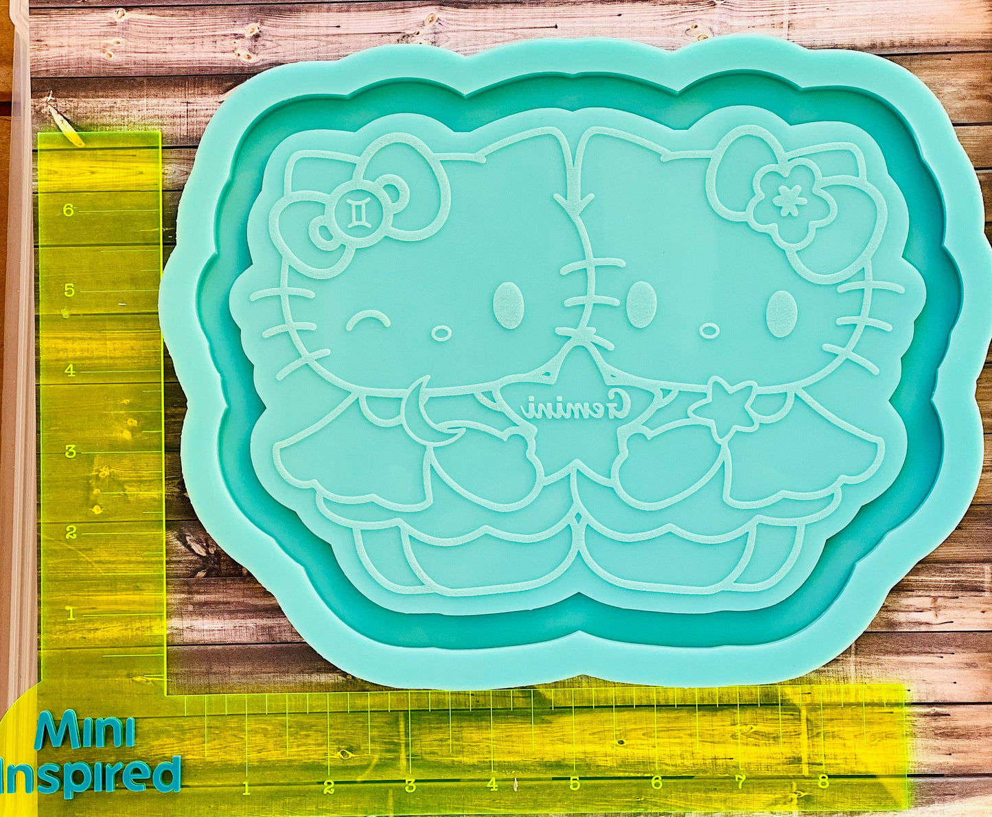 Gemini zodiac silicone tray length 9 inches for epoxy resin