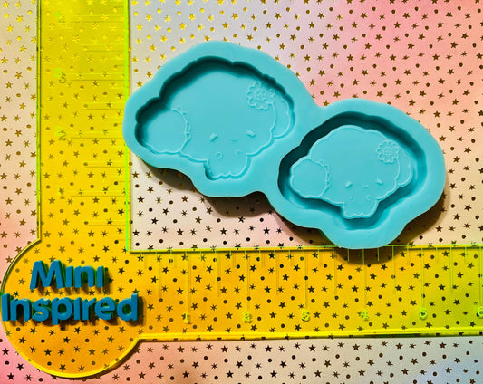 2 inch Kawaii Shrimp silicone shaker mold/ non shaker mold for epoxy resin, DIY keychain, DIY magnets gifts