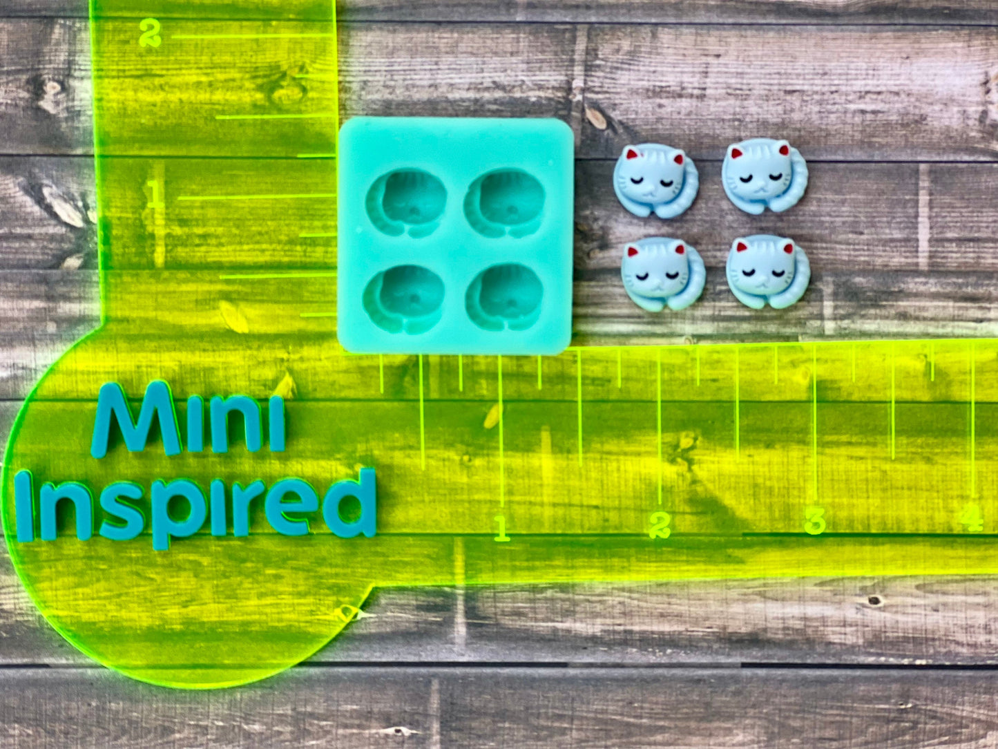 Sleeping cat flatback silicone molds for resin- DIY charms, DIY keycaps, DIY earrings
