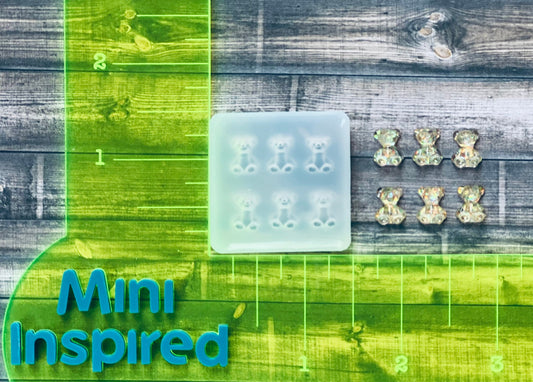 Teddy Bear earring silicone mold for uv resin/ epoxy resin