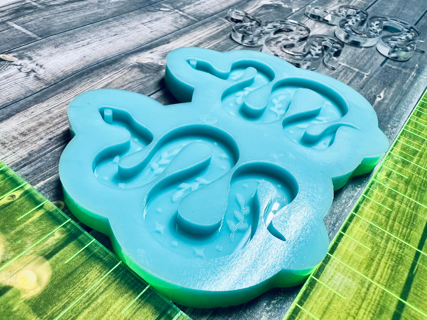 2 inch mystical snake dangle earrings silicone mold for epoxy resin- DIY dangle earrings
