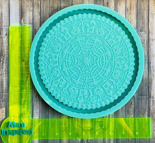 Halloween silicone Circle tray for epoxy resin, DIY Halloween decorations, DIY resin tray